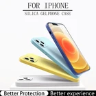 Оригинальный Роскошный чехол из жидкого силикона для iPhone 11 12 Pro Max, чехол для 6 6S 7 8 Plus X Xs Max Se 2020 Xr, чехол для телефона iphone12