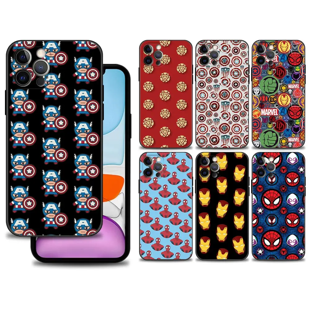 

Case For Apple iPhone 13 12 11 Pro Max 13 12 Mini XS Max XR X 7 8 Plus 6 6S SE 2020 Cover Silicone Funda Cool Marvel Spiderman