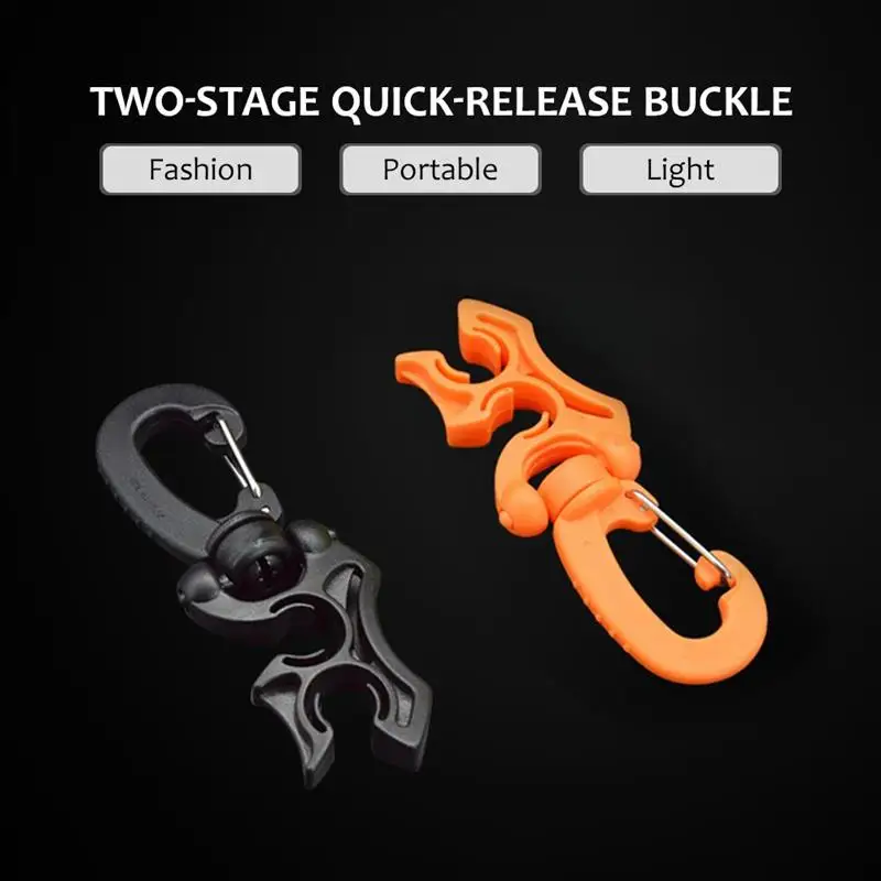

2 Pcs Scuba Diving Hose Holder Clips 360 Degree Rotation Scuba Diving Double BCD Hose Clip with Snap Hook Buckle