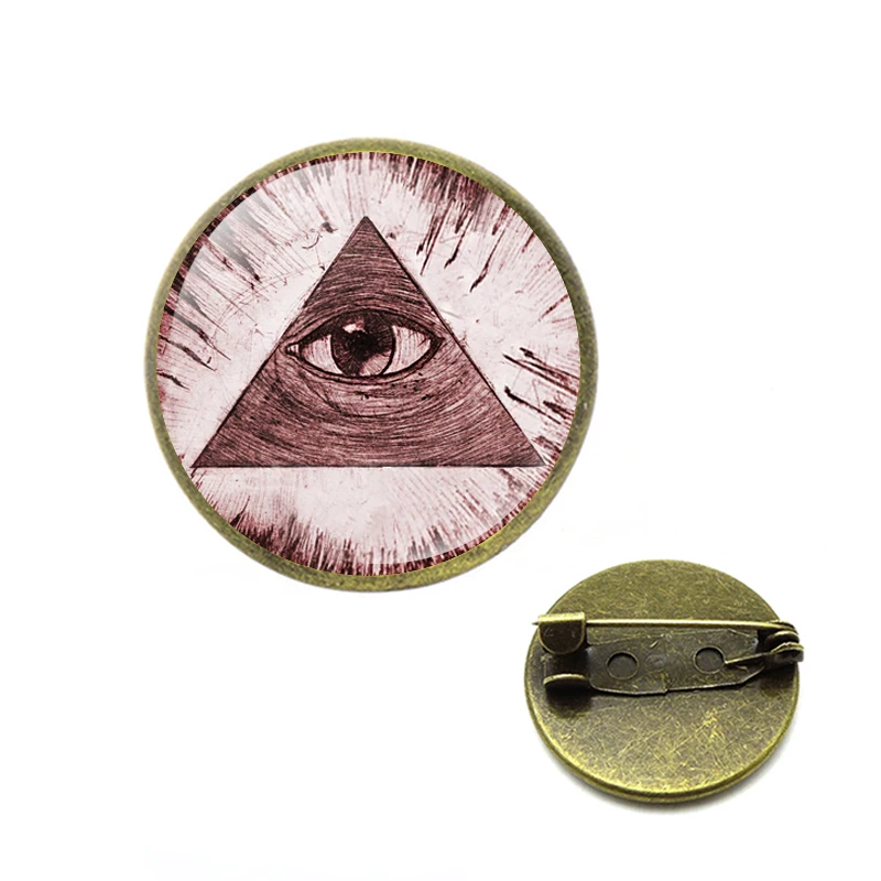 Хип хоп глаз Божий броши Хоруса египетские боги сила двухсторонние стеклянные