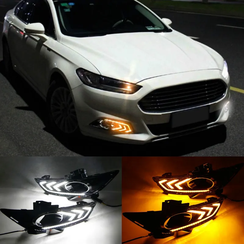 Светодиодные дневные ходовые огни 2 шт. 3 цвета в светильник щении для Ford Mondeo Fusion