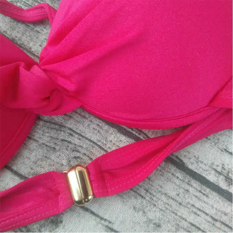 

New decorative metal bikini in solid color, swimwear, beach fashion, swimming, 2020