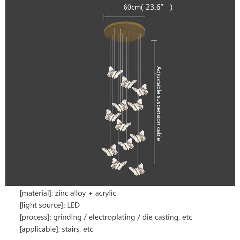 Скандинавская люстра-бабочка DLMH современные осветительные приборы подвесные
