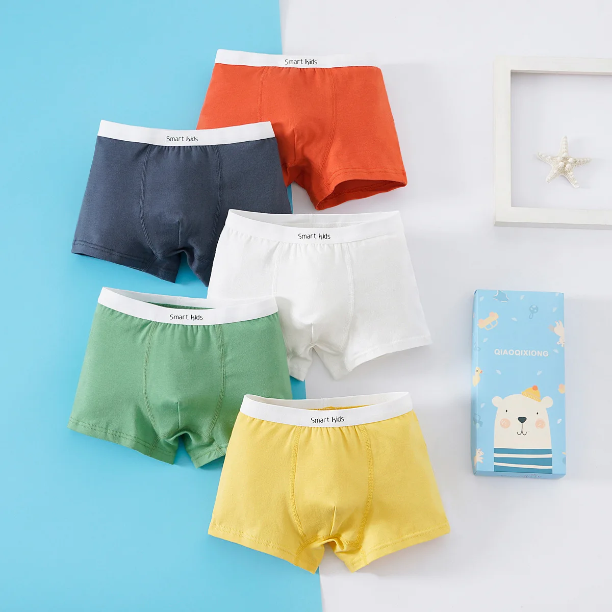 

Tobani Boys Underwear Children Panties Students Cotton Boxer Shorts Children's Briefs Kids Underpants For 2-10 years 5 pcs/Lot