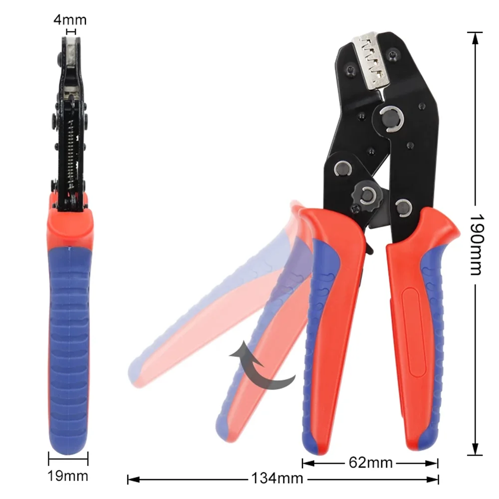 Alicates de crimpado de SN-48BS, caja de terminales de 0,25-1.5mm2 23-16AWG con Tab 2,8 4,8 6,3mm, herramientas de electricista de cable de conector de coche