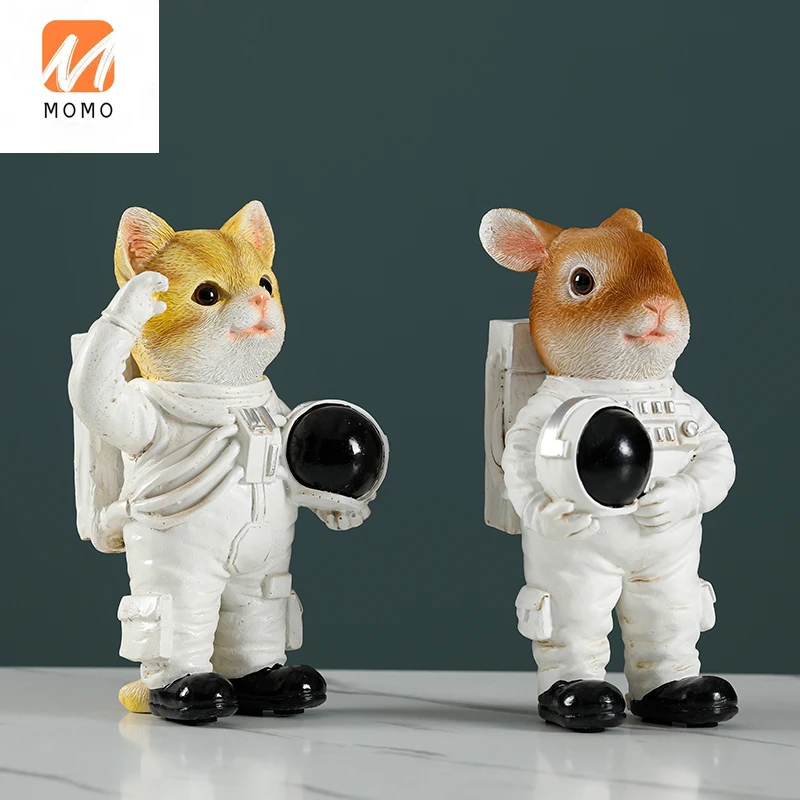 

Nordic Creative Astronaut Small Ornaments Spaceman Modern Living Room Wine Cabinet TV Cabinet Children's Room Home Decorations