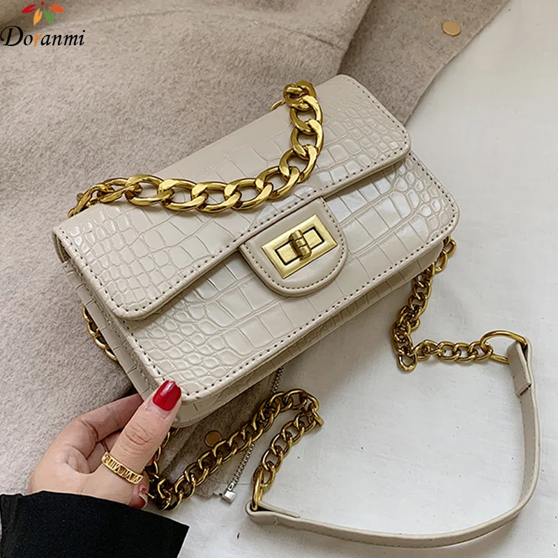 Женские кожаные сумки через плечо DORANMI квадратные мессенджеры с узором из камней