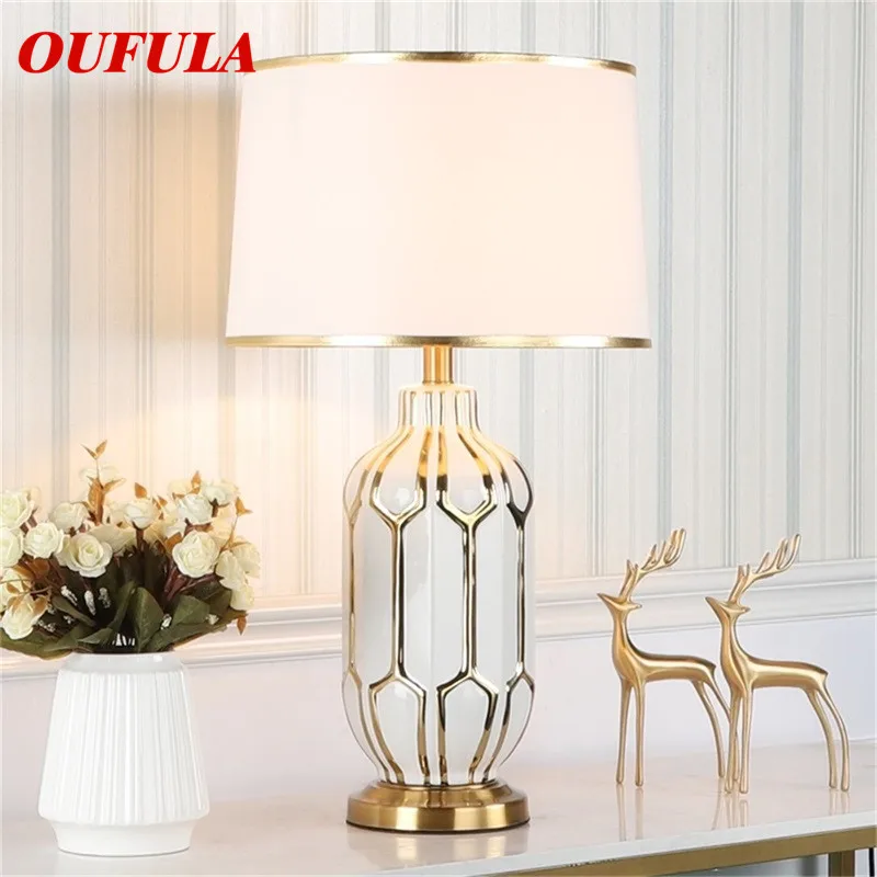 

86LIGHT Ceramic Table Lamps Desk Luxury Modern Contemporary Fabric for Foyer Living Room Office Creative Bed Room Hotel
