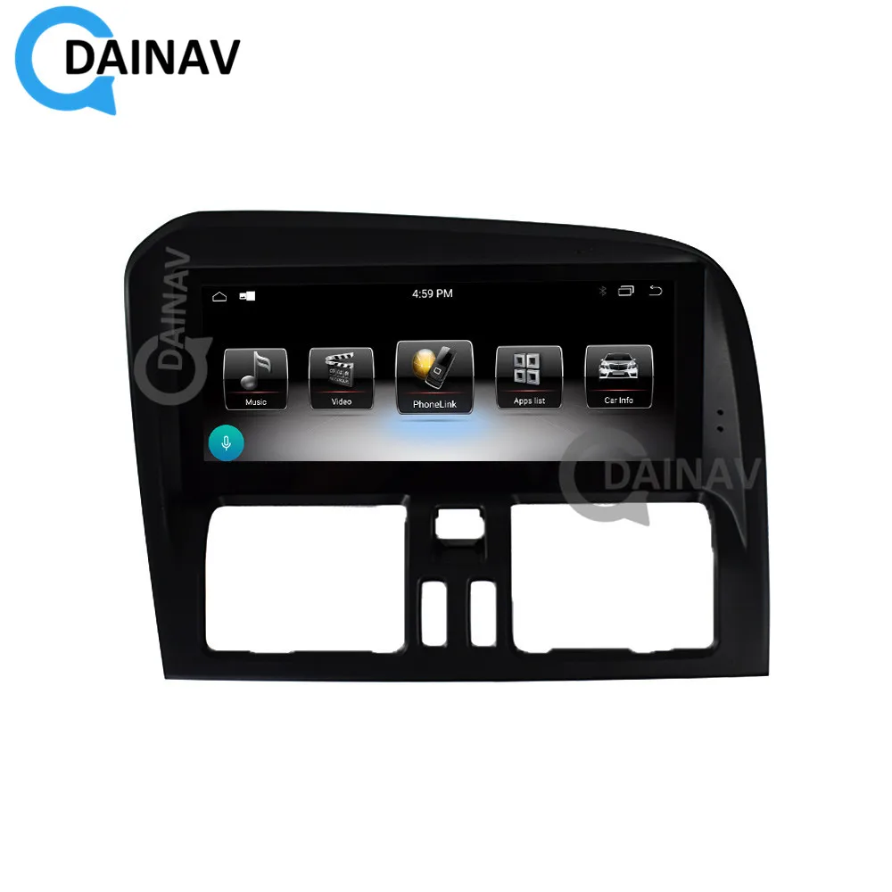 Автомагнитола на Android Авторадио в стиле Тесла для Volvo S60 V60 2011 2020 правой руки