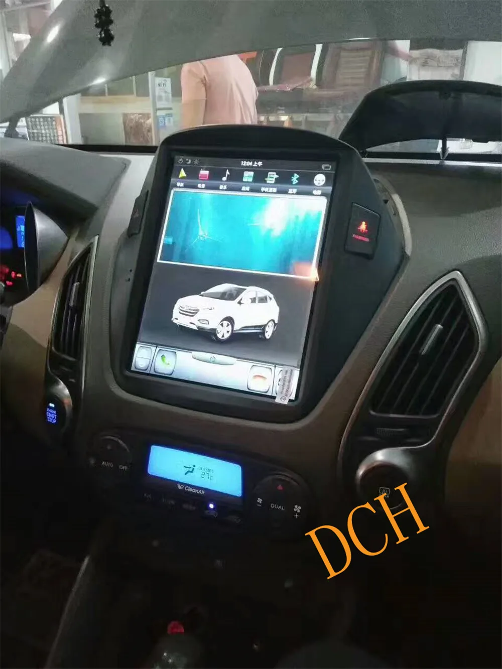 10 4 ''вертикальный большой экран Tesla Style Android 9 0 автомобильный DVD GPS плеер для hyundai