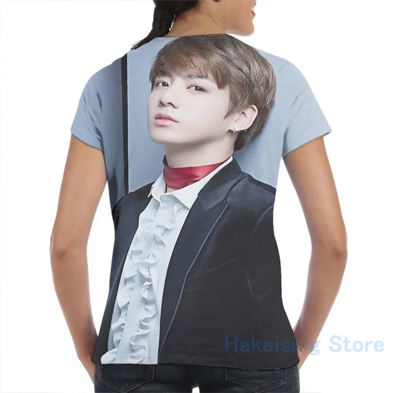Футболка Jungkook с принтом для мужчин и женщин модная тенниска коротким рукавом