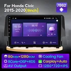Автомагнитола NaviFly, 9 дюймов, Android 11, 8 +, 128 ГГц, мультимедийный плеер для Honda Civic 2015, 2017, 2018, 2020, Carplay, автомобильный вентилятор охлаждения, стерео