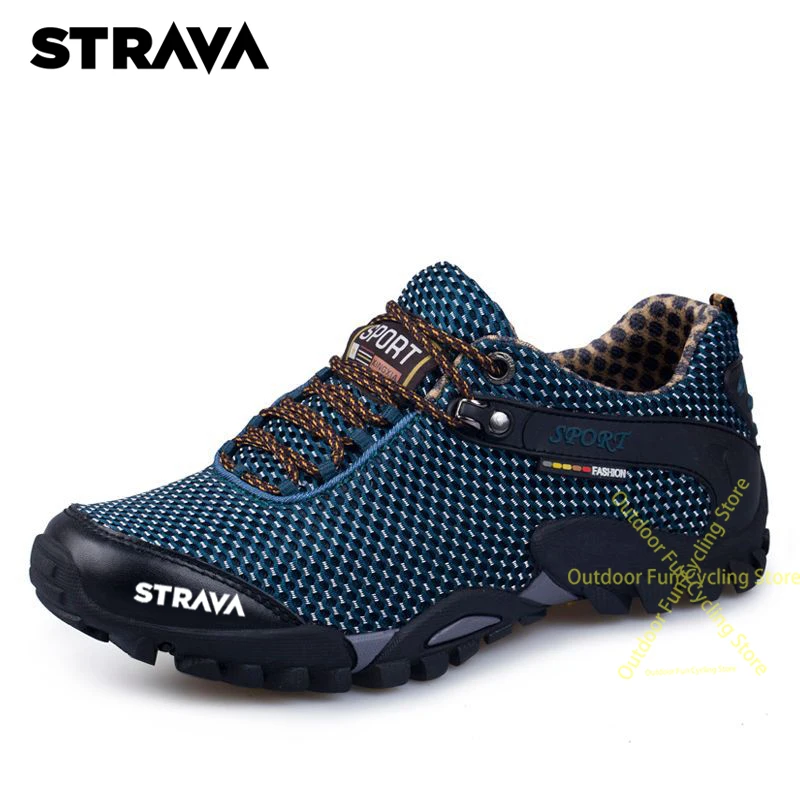 

Новая велосипедная обувь Strava, Мужская Нескользящая велосипедная обувь, дышащая прочная Высококачественная спортивная обувь для велоспорт...