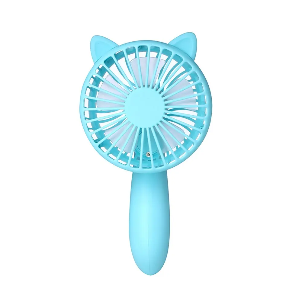

New cute cartoon totoro squirrel holding rotating fan outdoor gift convenient mini charging fan