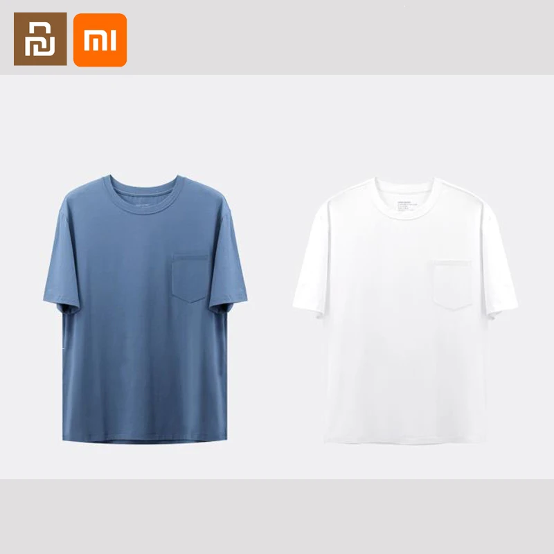 2 шт. мужские деловые футболки xiaomi mijia youpin с круглым вырезом и коротким