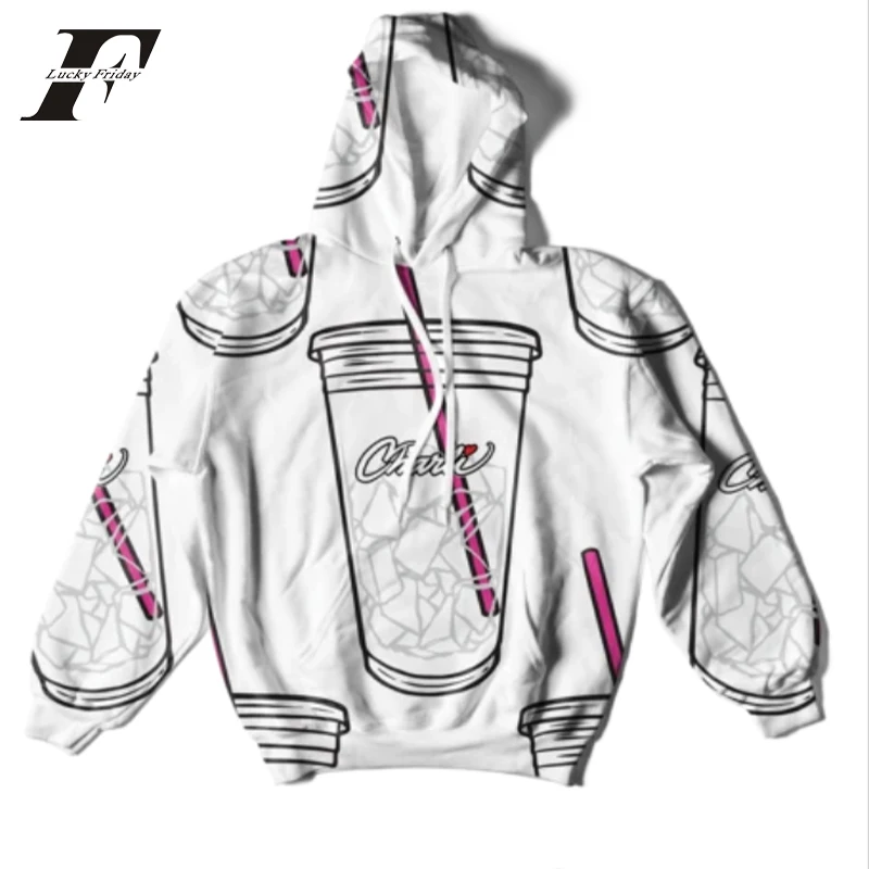 3D кофейного мороженного брызги толстовки для мужчин и женщин с капюшоном Чарли