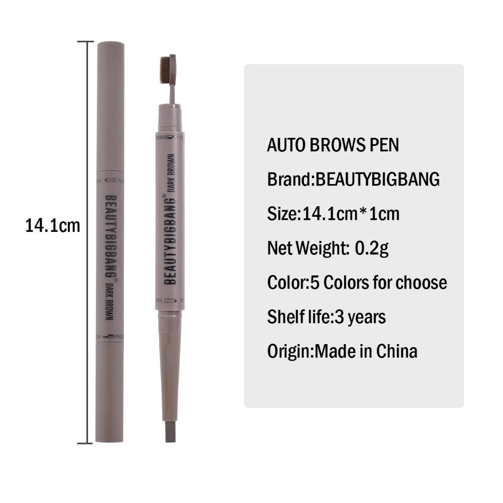 BEAUTYBIGBANG Зубная щетка головка карандаш для бровей тинт для макияжа прочный водонепроницаемый тату длительный Макияж набор инструментов для бровей ручка