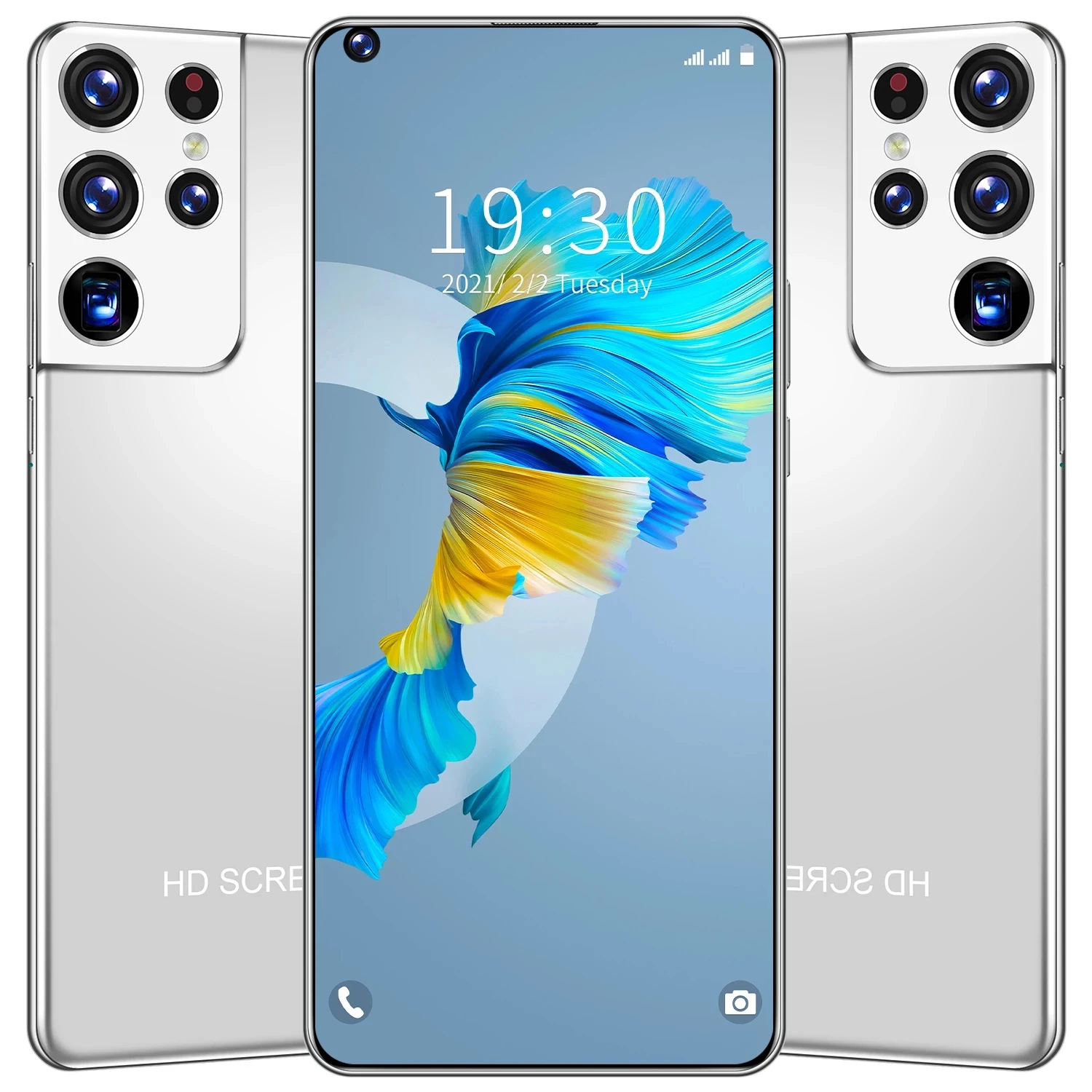 2021 новейший 7 3 &quotGalax S21Ultra мобильный телефон 12 ГБ 512 Snapdragon 865 6800 мАч Android 10 0