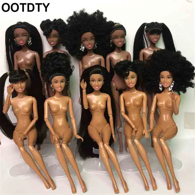 

Toy African doll American Doll Accessories Body Joints Can Change Head Foot Move African Black Girl Gift Pretend Toy Baby