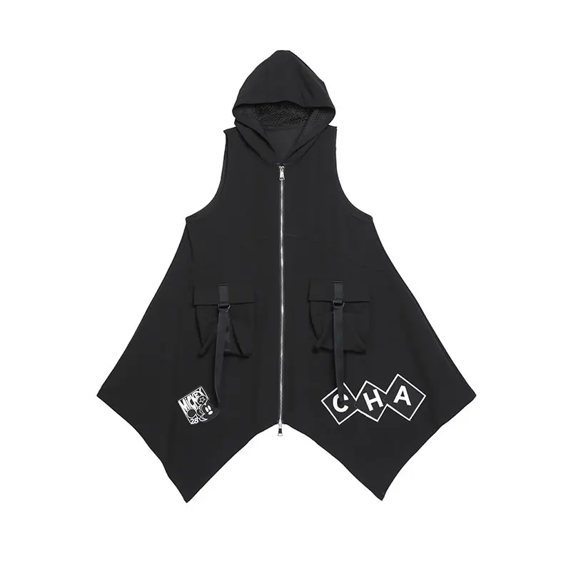 XITAO с открытыми плечами ассиметричный жилет черный женский модный новый осенний