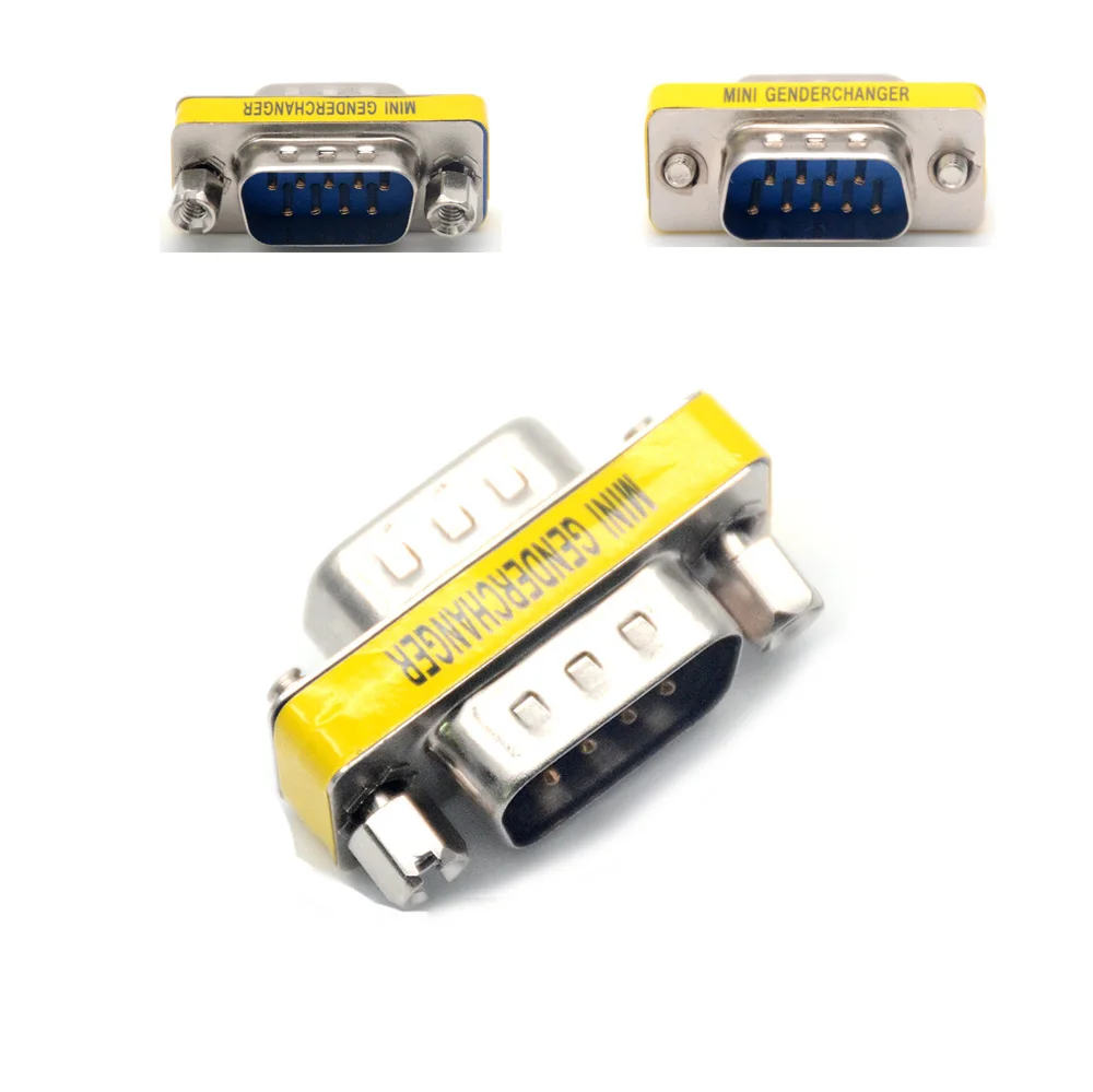 Универсальный мини переходник DB9 с 9 контактным штекером на обоих концах