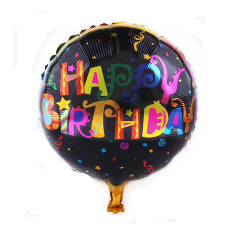 

2021 New 18-Inch Round Birthday Party Aluminum Film Air Balloon Happy Birthday Balloon Party Venue Decorative Balloons