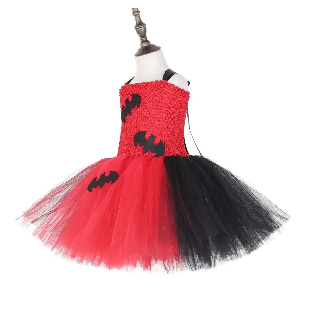 Костюм на Хэллоуин с летучими мышами для девушек черный красный костюм вампира