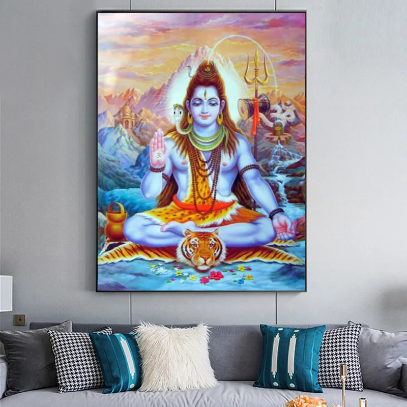 Шива Властелин картины на холсте индуистские боги стены искусства индуизм