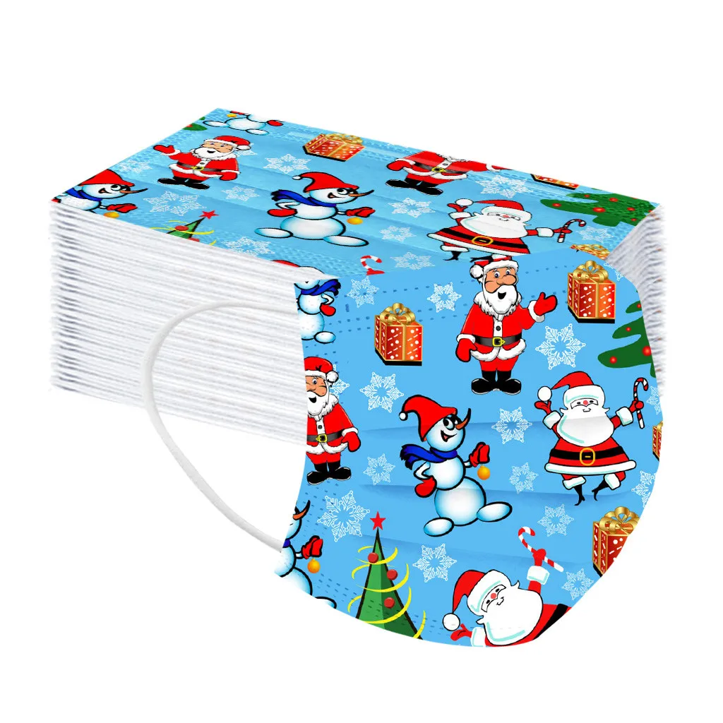 Рождественские вечерние шарфы для взрослых с принтом снеговика Санта Клауса