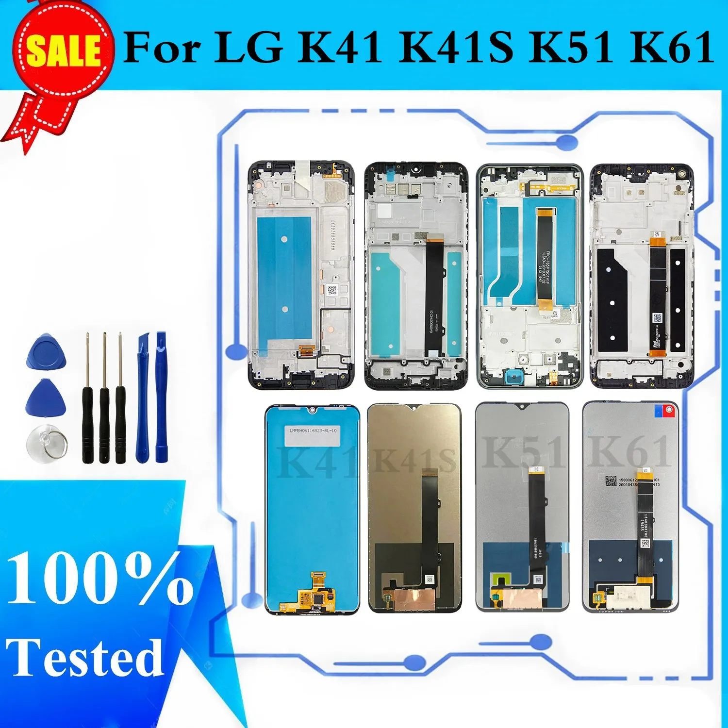 ЖК-дисплей для LG K41 S K51 Дисплей K61 кодирующий преобразователь сенсорного экрана в