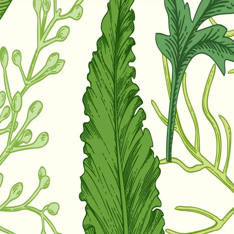 Nordic современный творческий Модные Зеленые листья растений Задний план Настенный