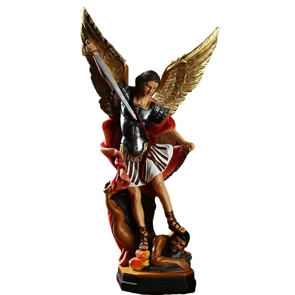 

Ангел и демон сражение статуя сад дом церковь искусственное украшение католическая религия подарки эстетический Декор Прямая поставка