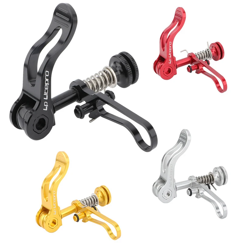 

Litepro Folding Bike Seatpost Clamp Aluminum Alloy Axle Seat Post Clamp Handle Lock Nut Screw for Brompton Accessories