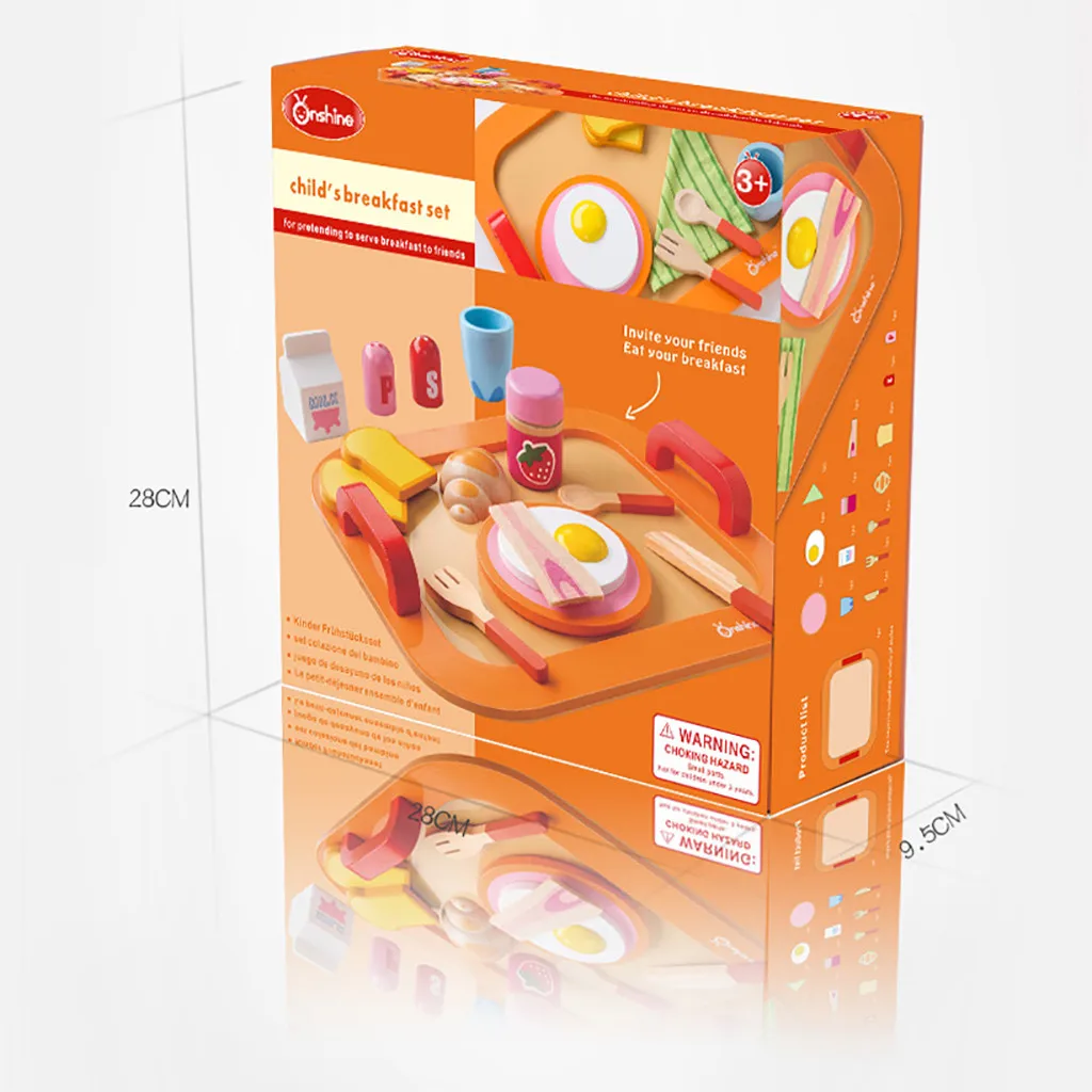 Детская ролевая игра для моделирования игрушечный завтрак Кухня молока яйцо Еда