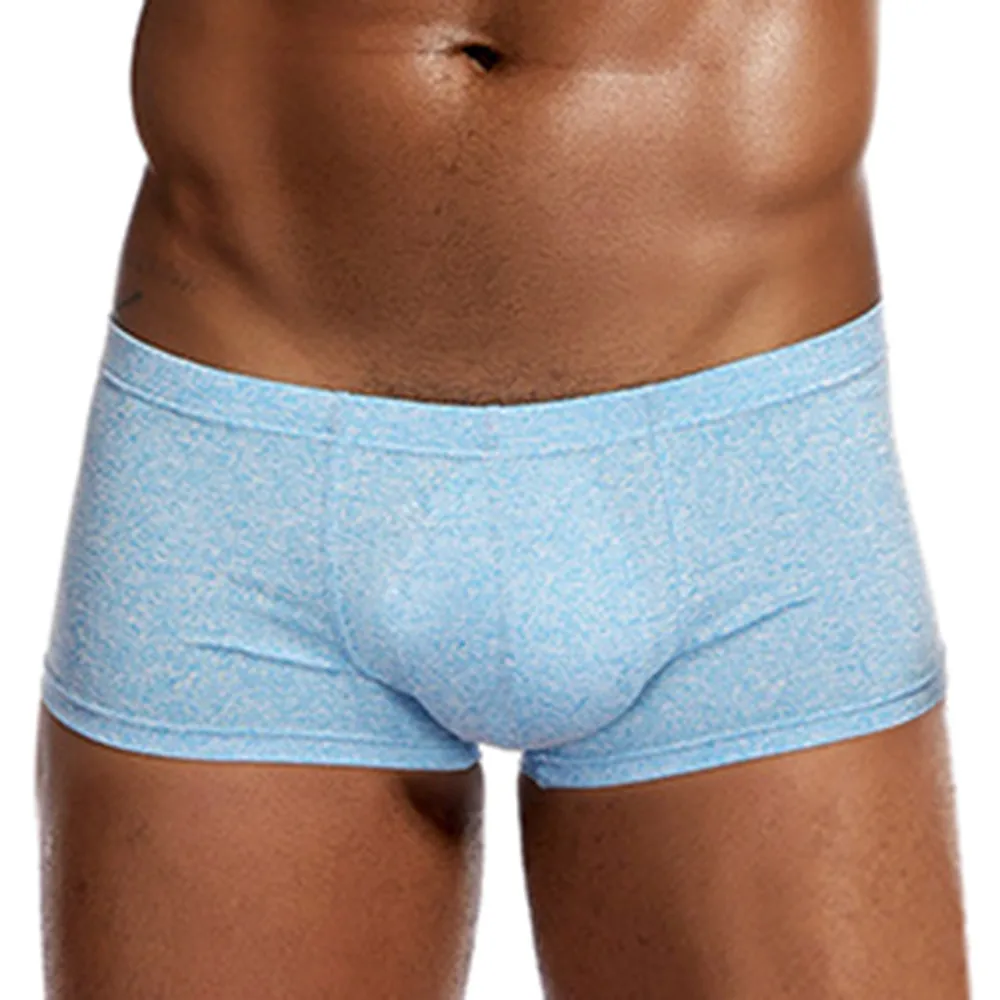 Мужское хлопковое однотонное нижнее белье боксеры с мешочком трусы шорты