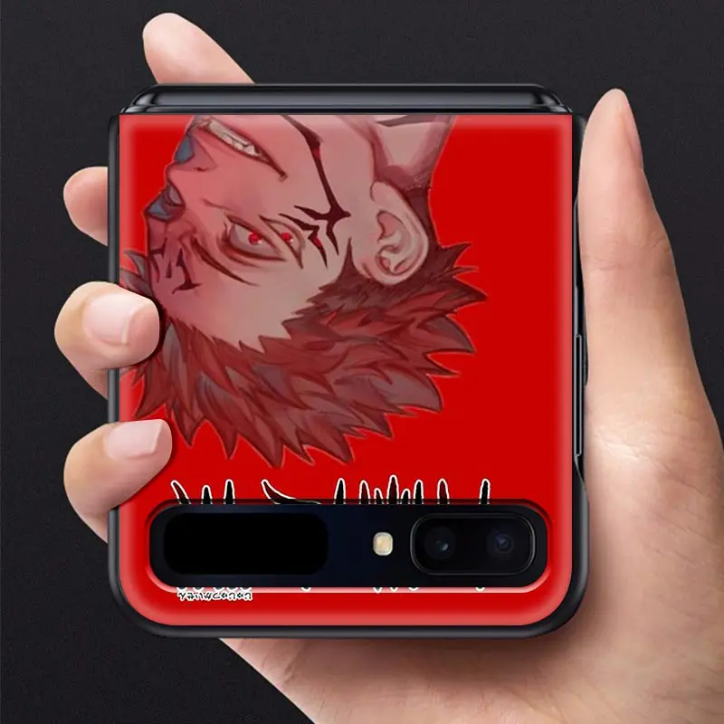 

Anime Jujutsu Kaisen PC Case For Samsung Galaxy Z Flip 5G 6.7Inch Black Shell Hard Folding And Splitting Coque Phone Capa