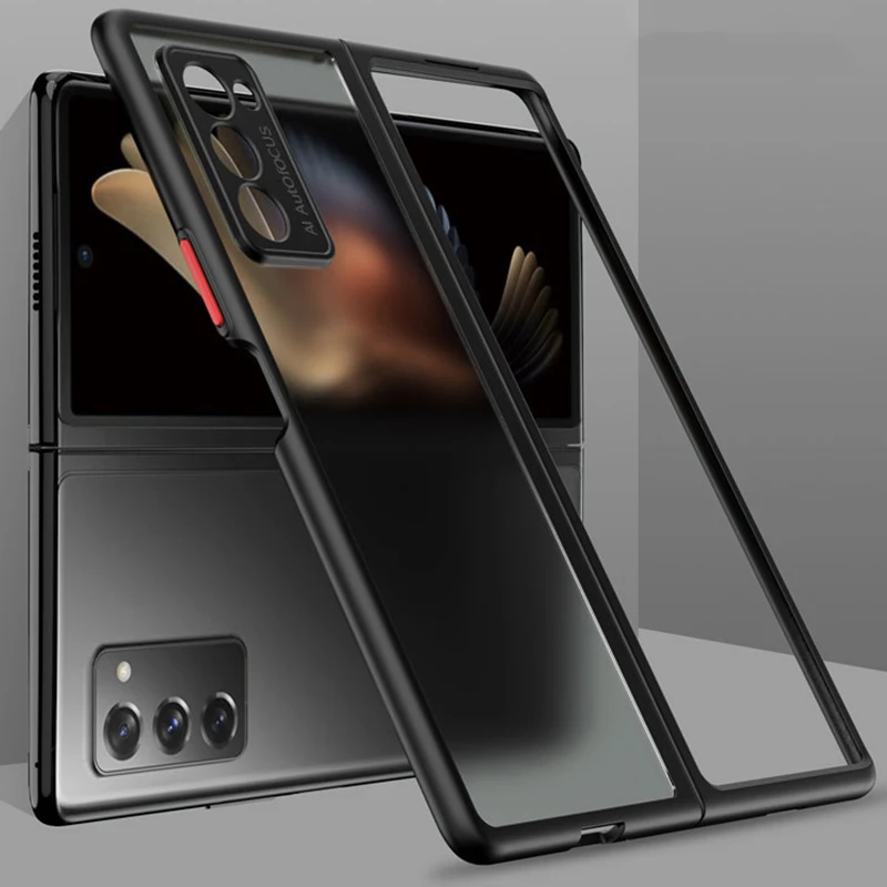 

Coque Z Fold 2 5G Phone Case For Samsung Galaxy Z Fold 2 Case Shockproof Armor Shell Transparent Camera Protector Cover