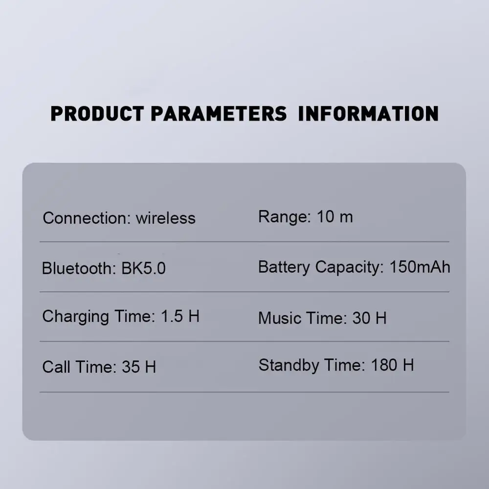 

Ear Hook Bluetooth Earphone Single Earphone Stereo Sound IPX5 Waterproof Sports Earphone Drop Shipping