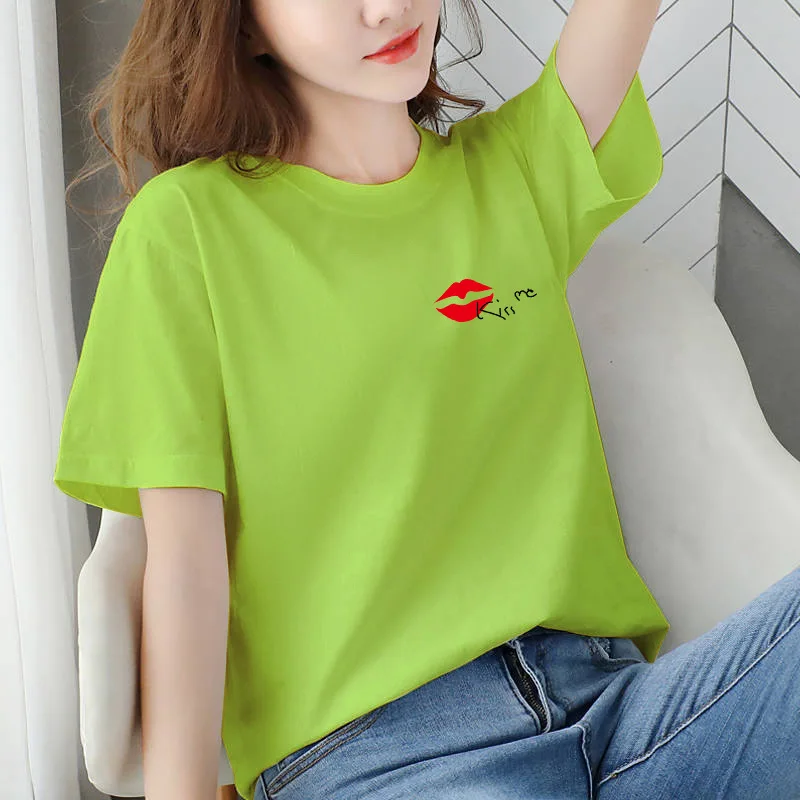 Fashion Women T Shirt Pocket cat Top Tee casual Short sleeve Tops women plus size Black | Женская одежда