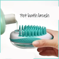 2020 pet dog bath brush comb silicone spa shampoo massage brush shower hair removal comb for dogs cats cleaning grooming tool