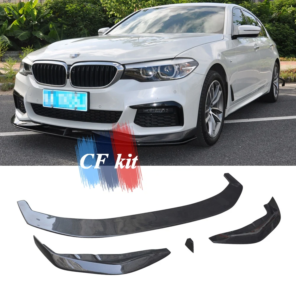 Комплект бампера CF из углеродного волокна высокого качества 3 шт. передняя губа +