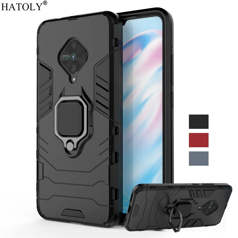 

Чехол для vivo V17, защитный чехол для телефона, бампер из ТПУ с магнитным кольцом-держателем, жесткая задняя крышка для vivo V17, чехол для vivo V17, чех...