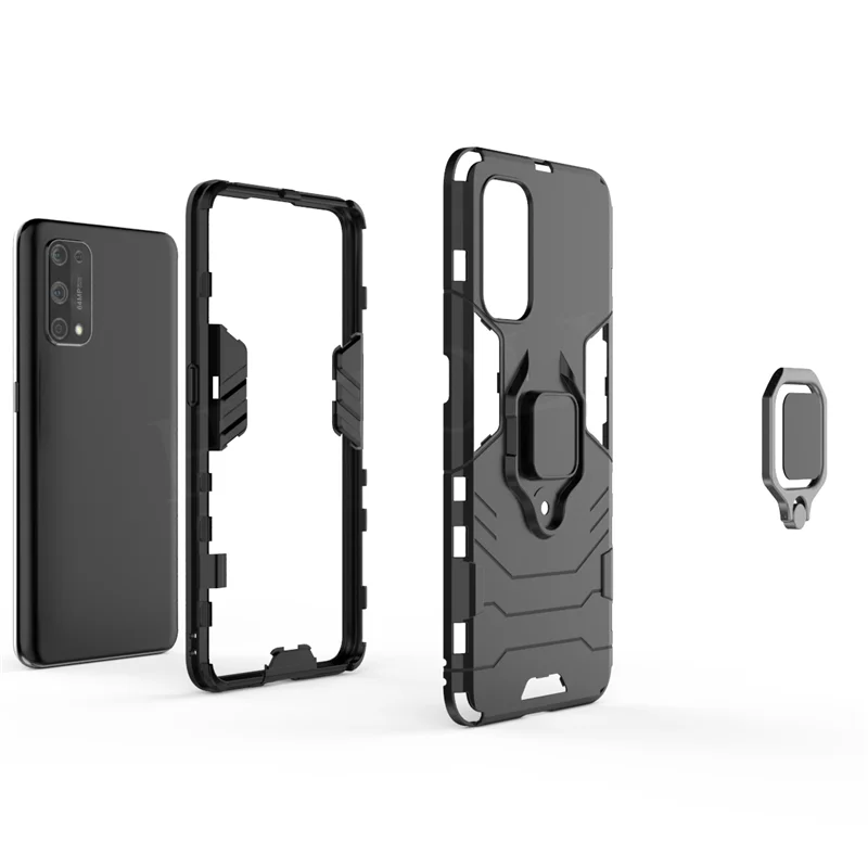 for oppo realme x7 pro case shockproof tpu bumper magnetic ring holder armor back cover realme x 7 pro phone case realme x7 pro free global shipping