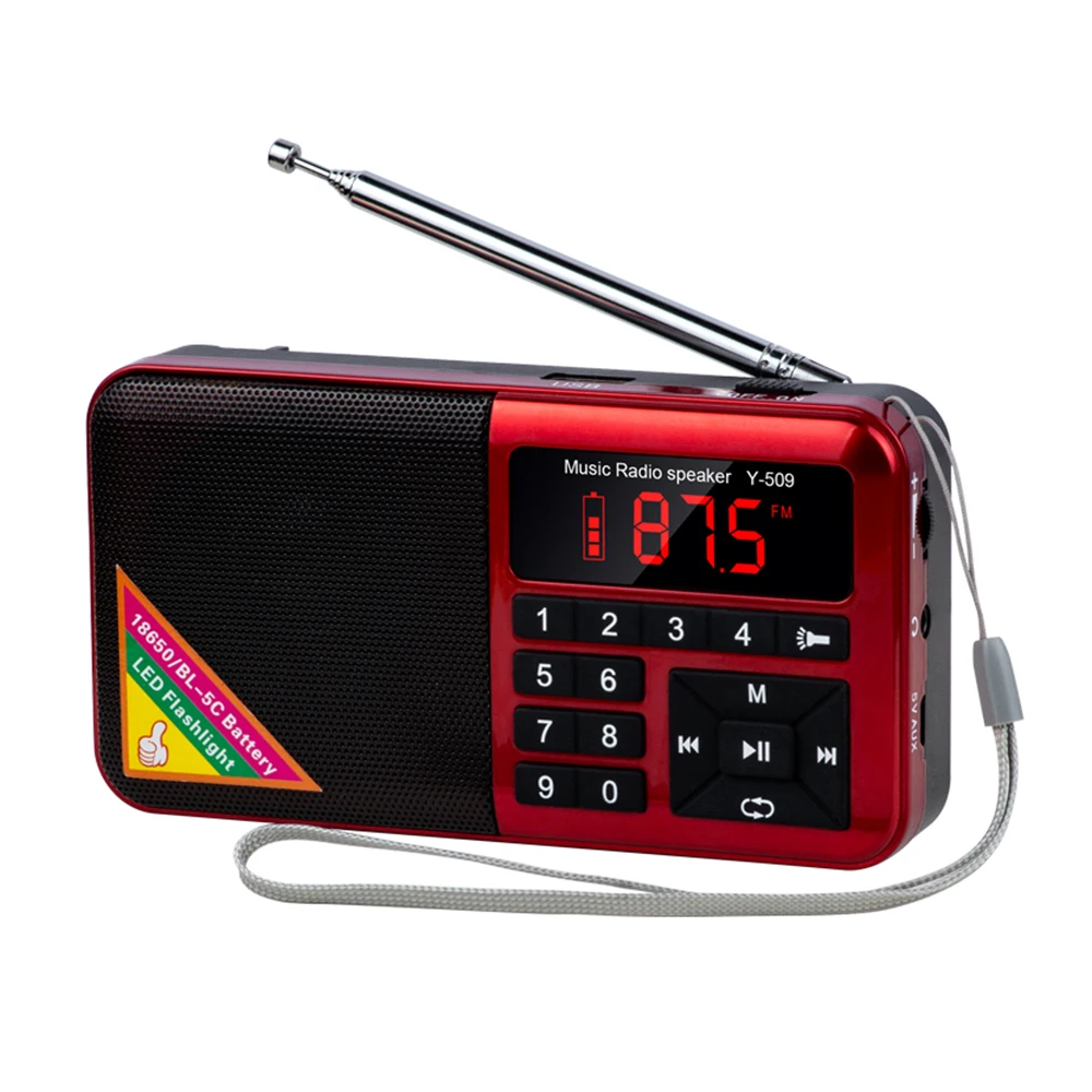 Портативное радио FM Mini Digital Raido с динамиком светодиодный экран FM-радио