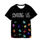 2022 Летняя Повседневная футболка для мальчиков, футболка IMPOSTOR Who Us, детская одежда для мальчиков, детская одежда с коротким рукавом для мальчиков от 3 до 14 лет