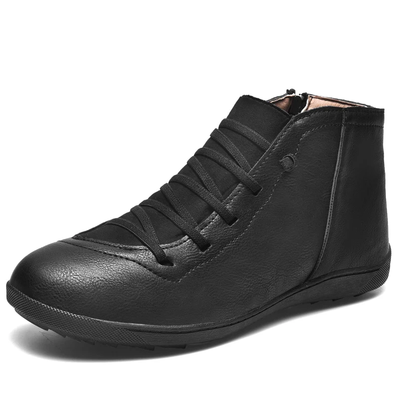 

Men PU Boots Simple Style Men's Boots 2019 Fashion Autumn Shoes PU Leather Men Ankle Shoes Casual Mens Boot Shoes
