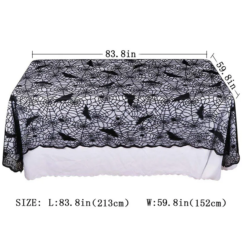 1 шт. Черная кружевная скатерть в виде паутины для камина накидка украшение