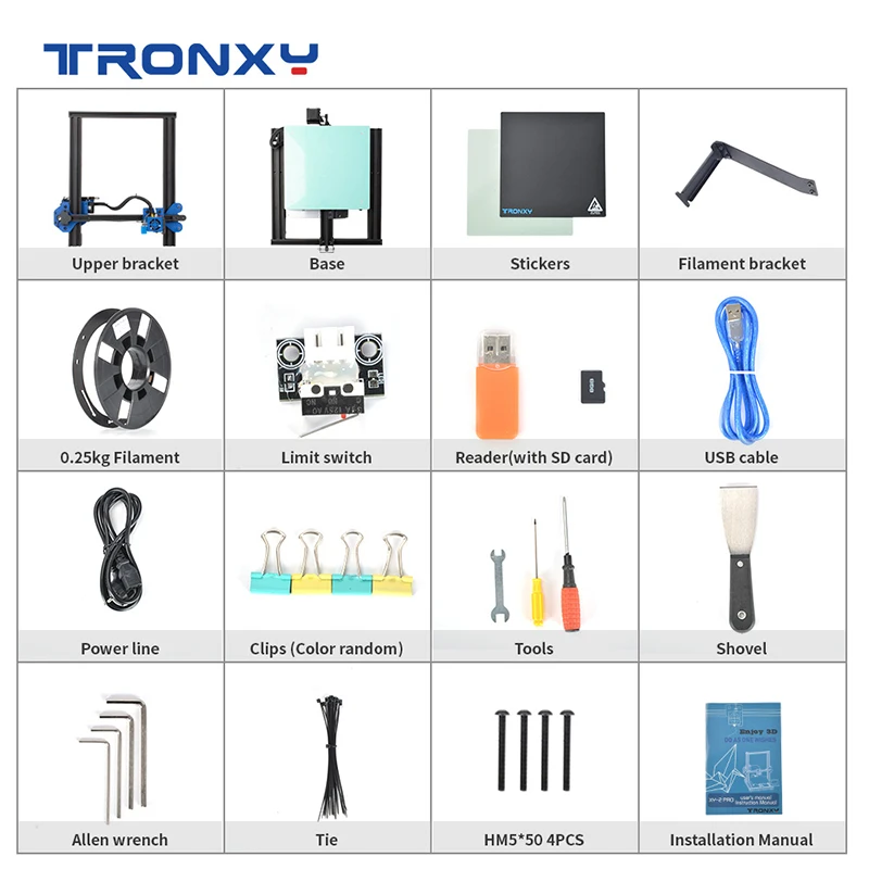 Новые металлический 3D принтеры Tronxy XY 2 PRO быстрый монтаж Магнитный материал