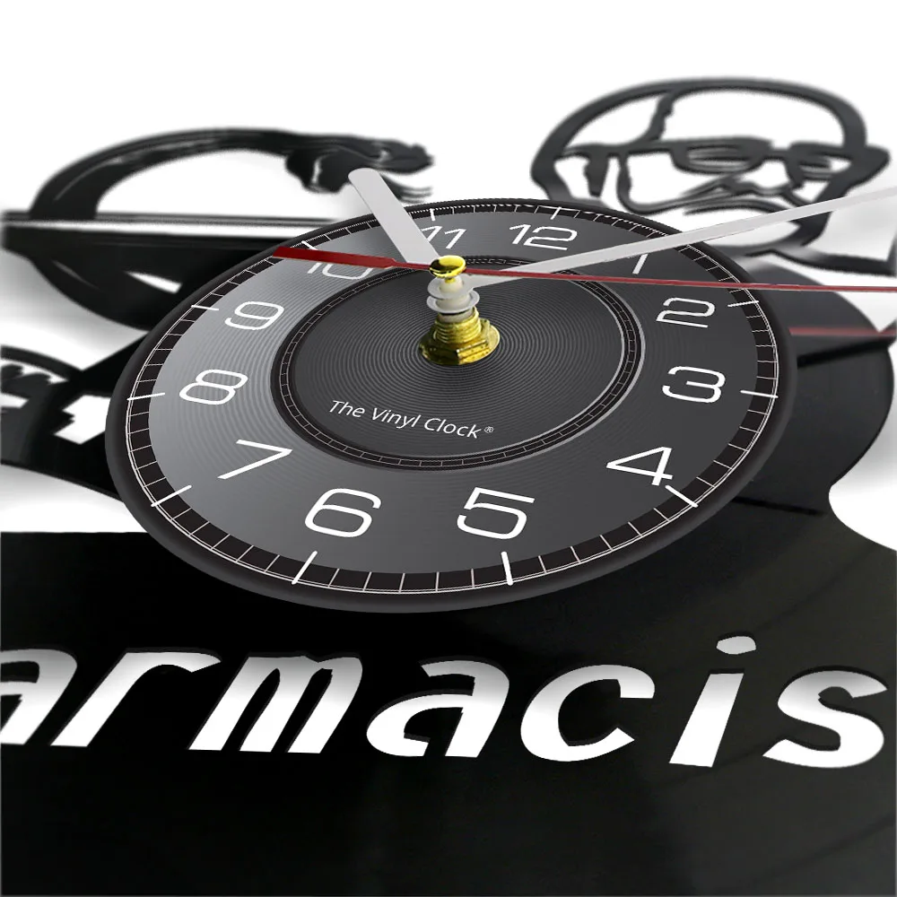 Настенные часы для фармацевтиков виниловые настенные со светодиодной