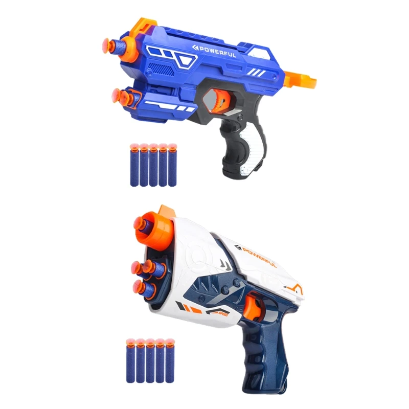 

Long Range Shooting Toy Foam Blaster Battle Toy Guns with 5Soft Bullets EVA-Foam Play Outdoor Indoor Toy for Boy Kids 5+